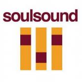 Square logo in dark yellow and red with three bars representing audio levels